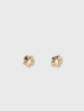 Flower stud earrings - Golden - View 1