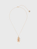 Long beaded fish necklace - Golden - View 1