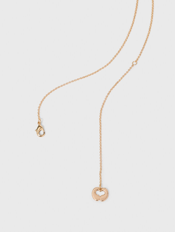 Long beaded fish necklace - Golden - View 4