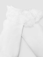 Lace frill socks - White - View 3