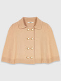 Wool blend mini cape - Beige - View 1