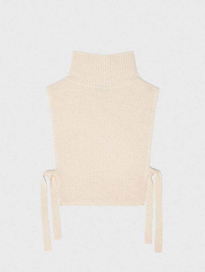 Wool and cashmere collar - Ecru - View 1