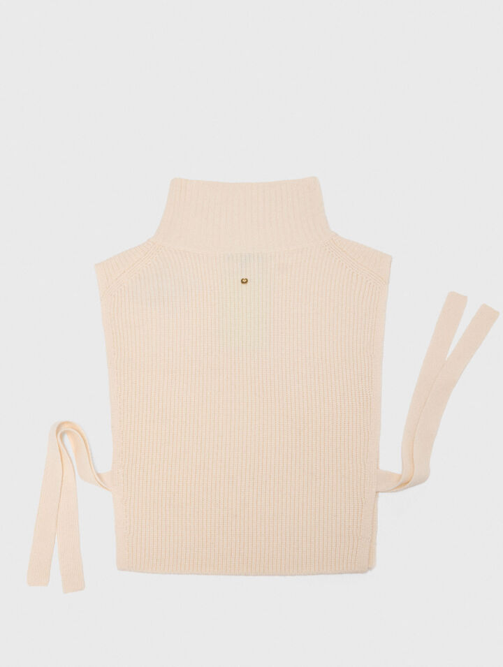 Wool and cashmere collar - Ecru - View 4