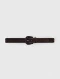 Suede belt - Dark brown - View 1