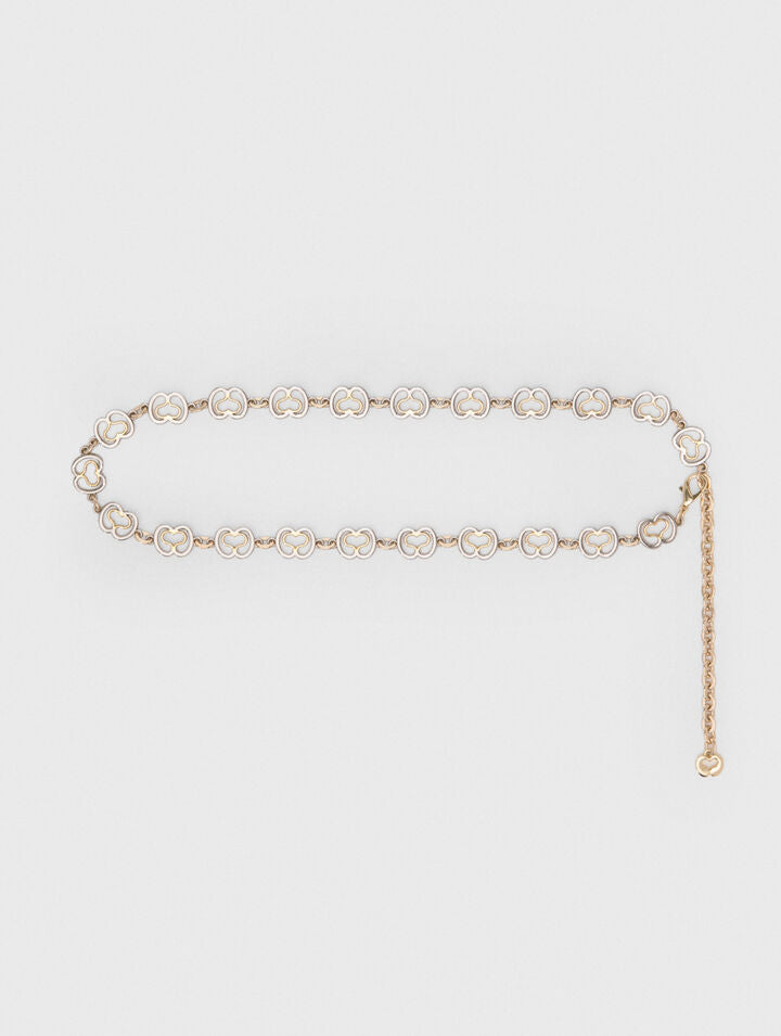 Chain belt with gold links - Golden / silver - View 1
