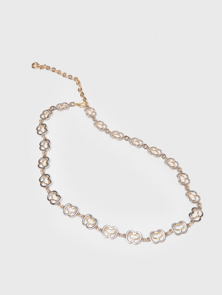 Chain belt with gold links - Golden / silver - View 3