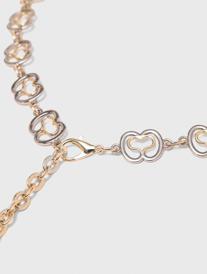 Chain belt with gold links - Golden / silver - View 4