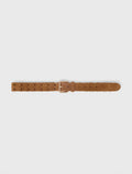 Braided suede belt - Camel - View 1