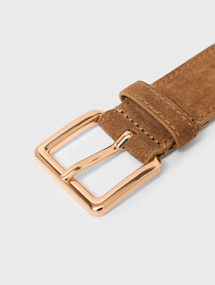Braided suede belt - Camel - View 4