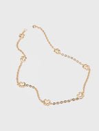 Chain belt with logo details - Light gold - View 3
