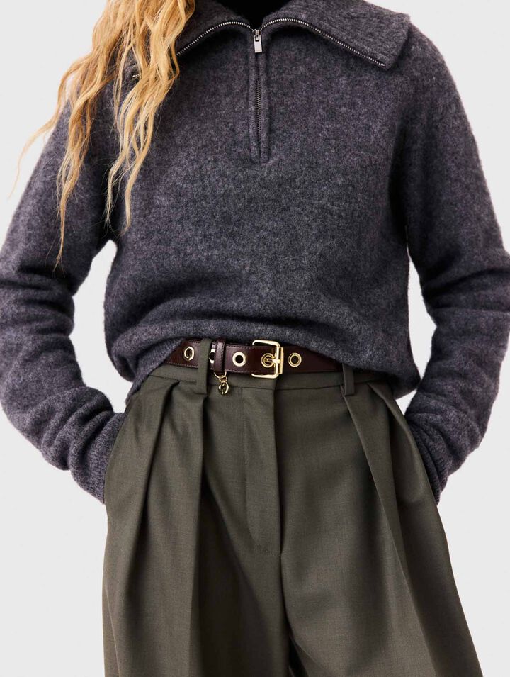 Miss M leather belt - Dark brown - View 2