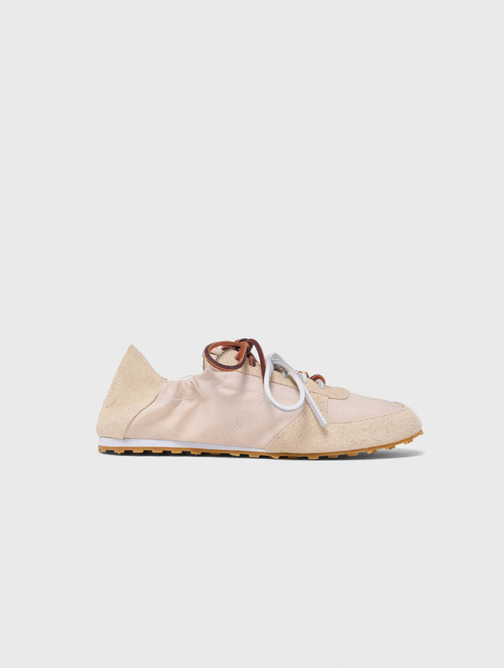 Multi-lace nylon trainers - White - View 1