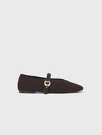 Suede ballet flats - Brown - View 1