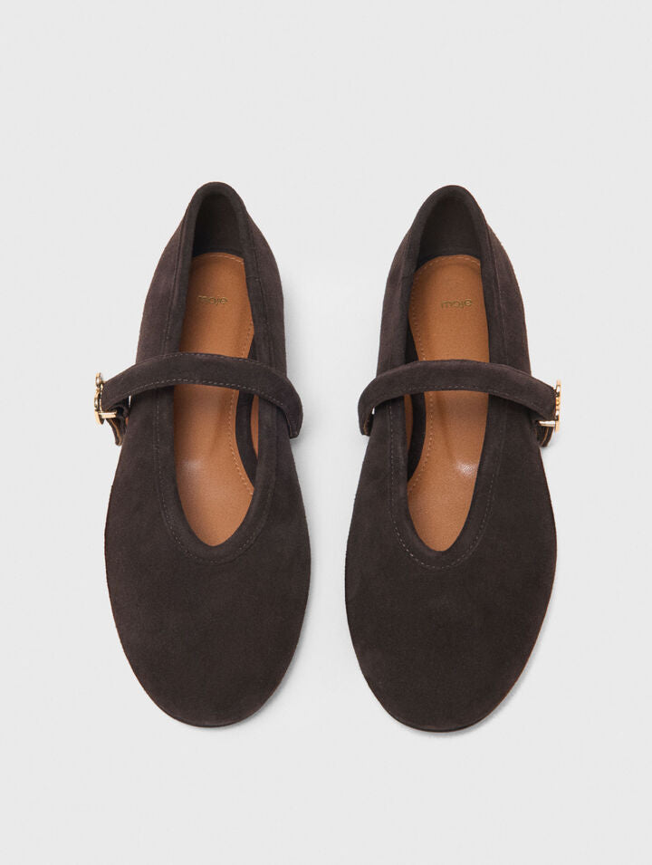 Suede ballet flats - Brown - View 3