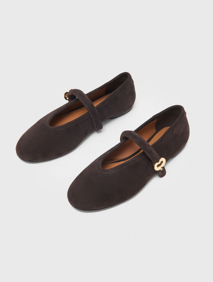 Suede ballet flats - Brown - View 4