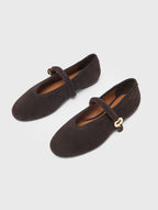 Suede ballet flats - Brown - View 4