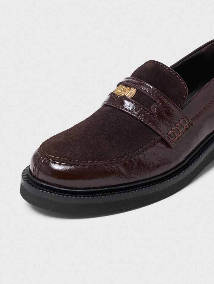 Leather and suede loafers - Dark brown - View 4