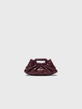 Milpli mini crackled leather clutch - Burgundy - View 1