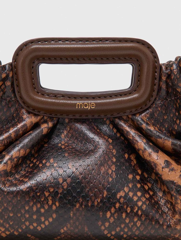 Milpli mini embossed leather - Brown snake print - View 2