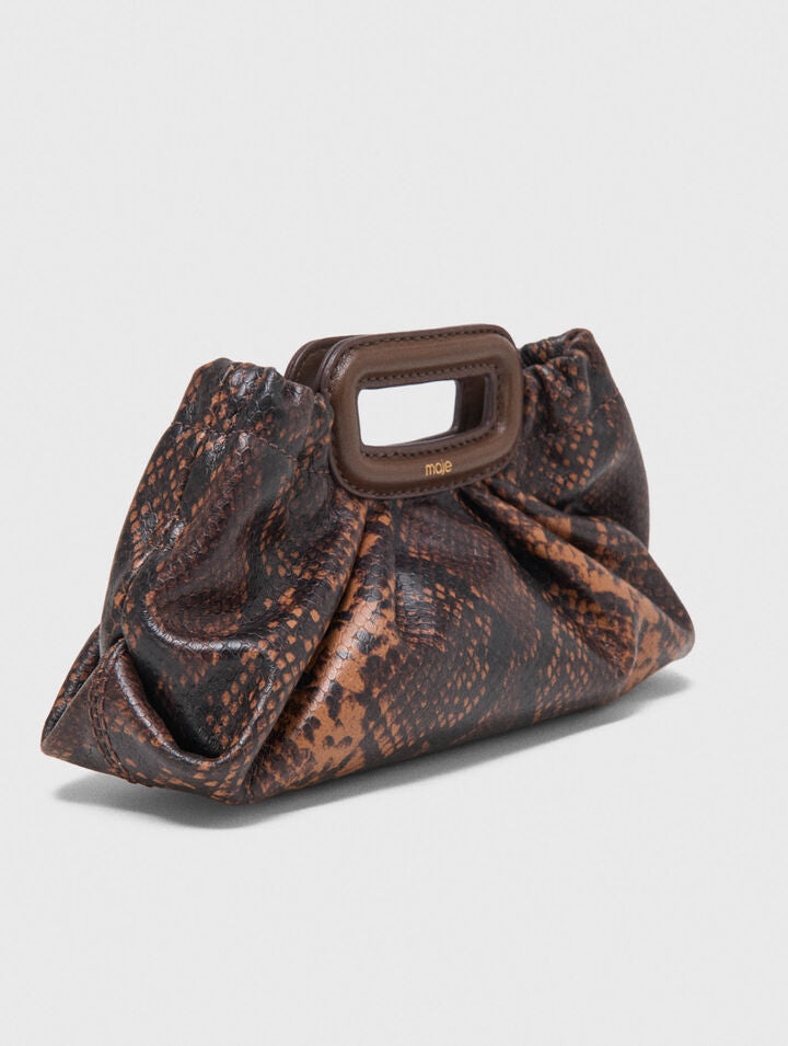 Milpli mini embossed leather - Brown snake print - View 3