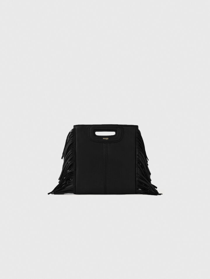 Mini M bag in smooth leather - Black - View 1