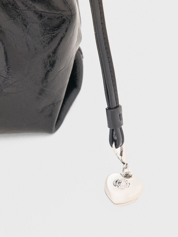 Crackled leather Milpli Gazette - Black - View 4