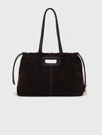 Suede Milpli tote bag - Dark brown - View 1