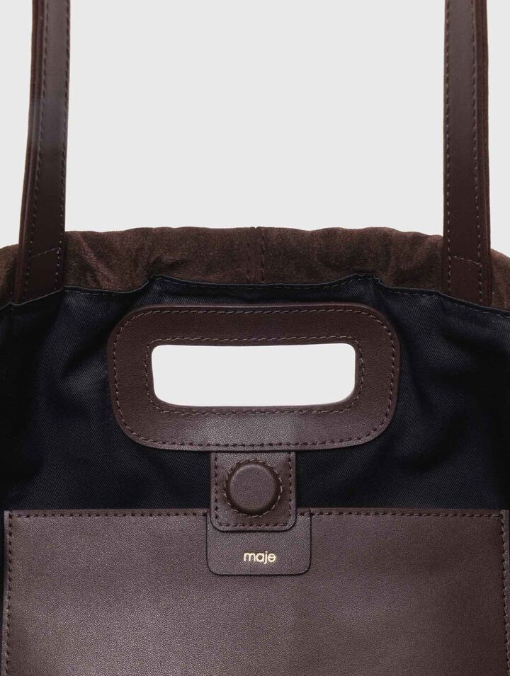 Suede Milpli tote bag - Dark brown - View 3