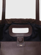Suede Milpli tote bag - Dark brown - View 3