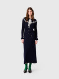 Layered cape cardigan - Navy - View 1