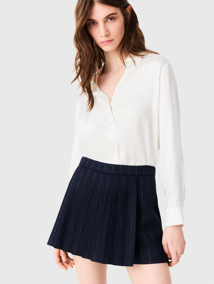 White silk shirt - White - View 3
