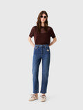 Skinny jeans with brooch - Blue - View 1