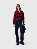 Wide-leg jeans with chain-link belt - Navy - View 1
