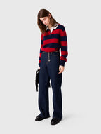 Wide-leg jeans with chain-link belt - Navy - View 4