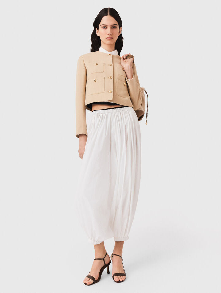 Harem cotton trousers - White - View 4