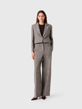 Checked suit trousers - Brown - View 1