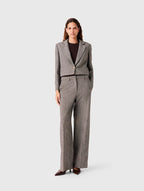 Checked suit trousers - Brown - View 1