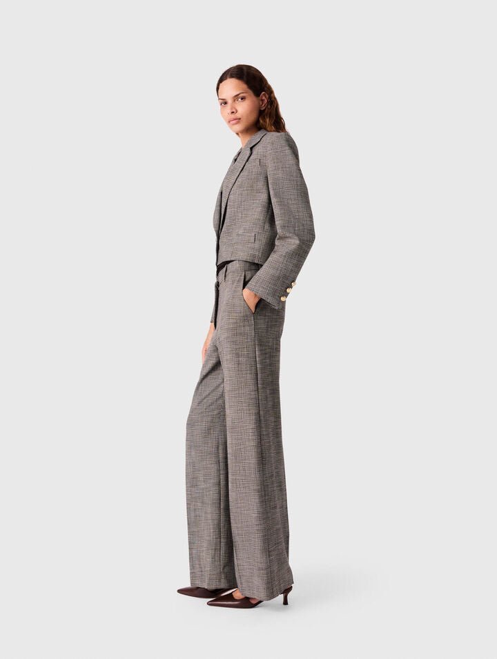 Checked suit trousers - Brown - View 2