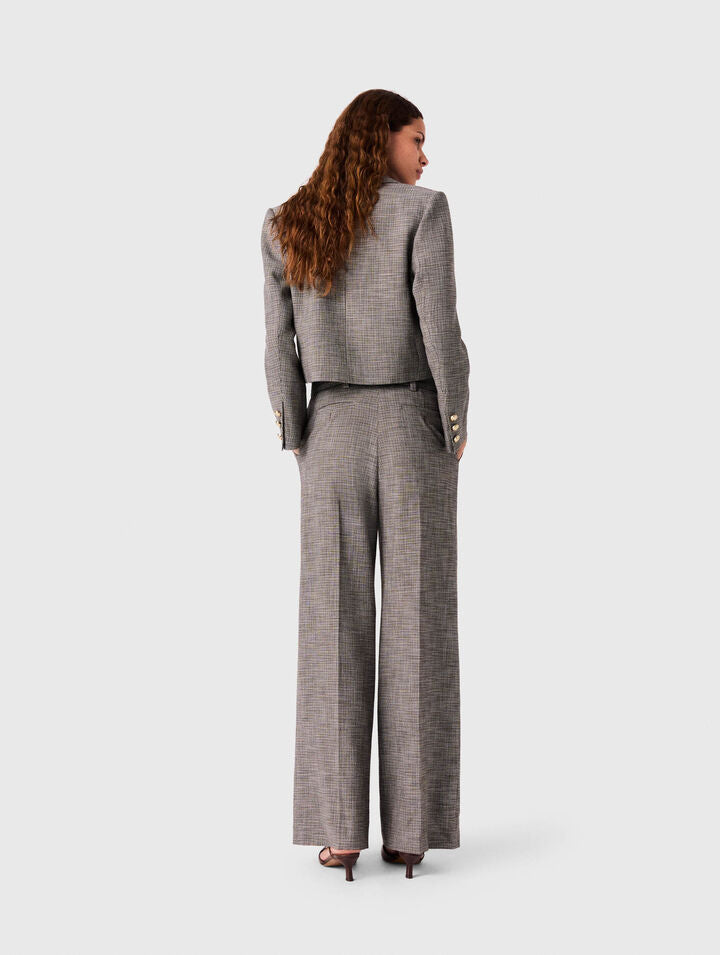 Checked suit trousers - Brown - View 3