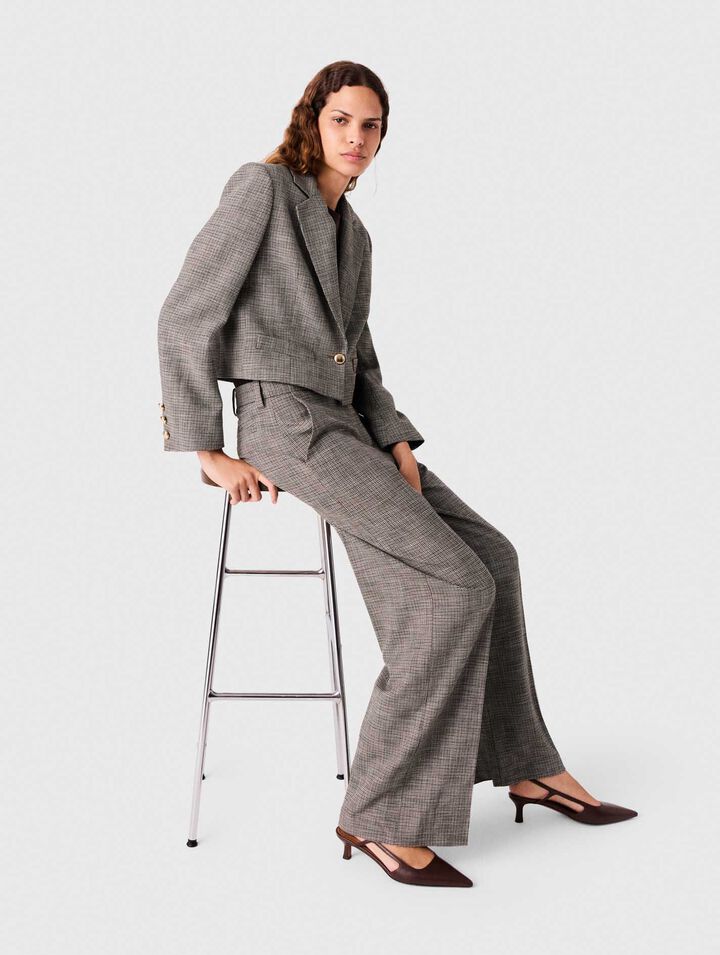 Checked suit trousers - Brown - View 4