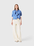 Lurex tweed trousers - Ecru - View 1