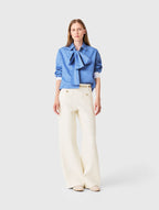 Lurex tweed trousers - Ecru - View 1