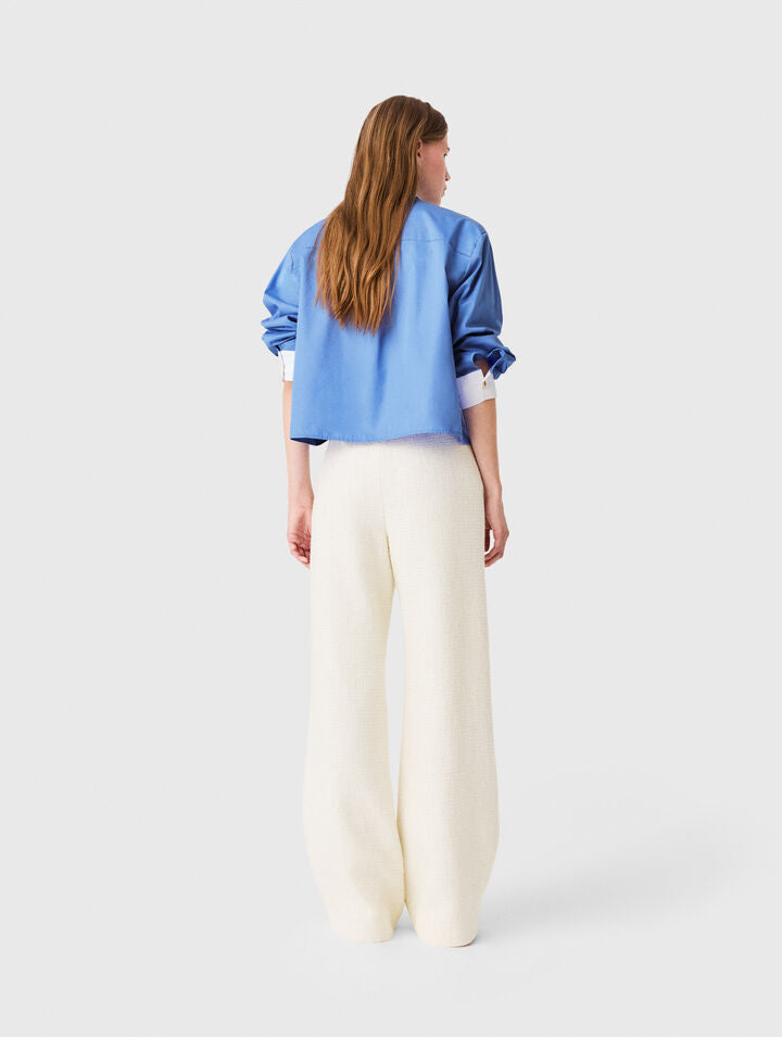 Lurex tweed trousers - Ecru - View 2