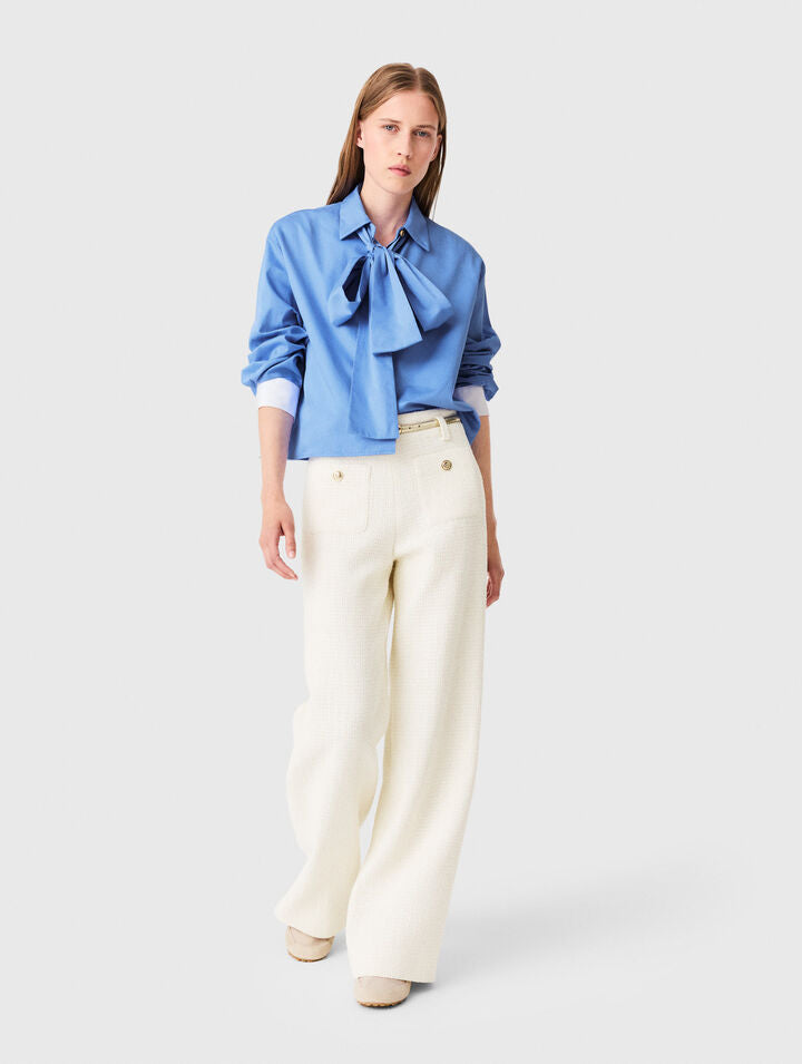 Lurex tweed trousers - Ecru - View 3
