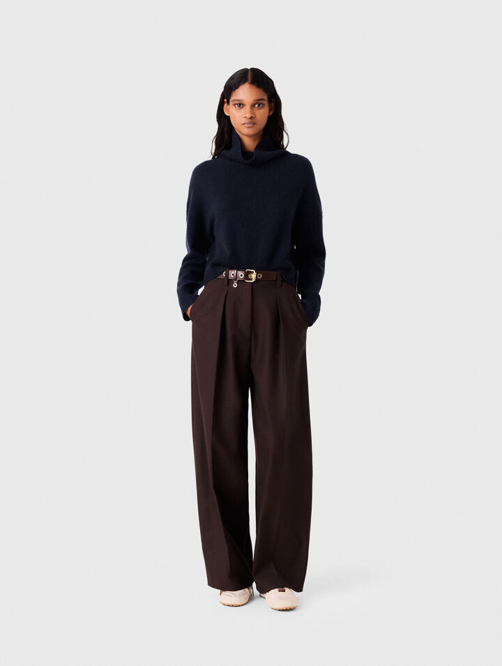Balloon suit trousers - Brown - View 1