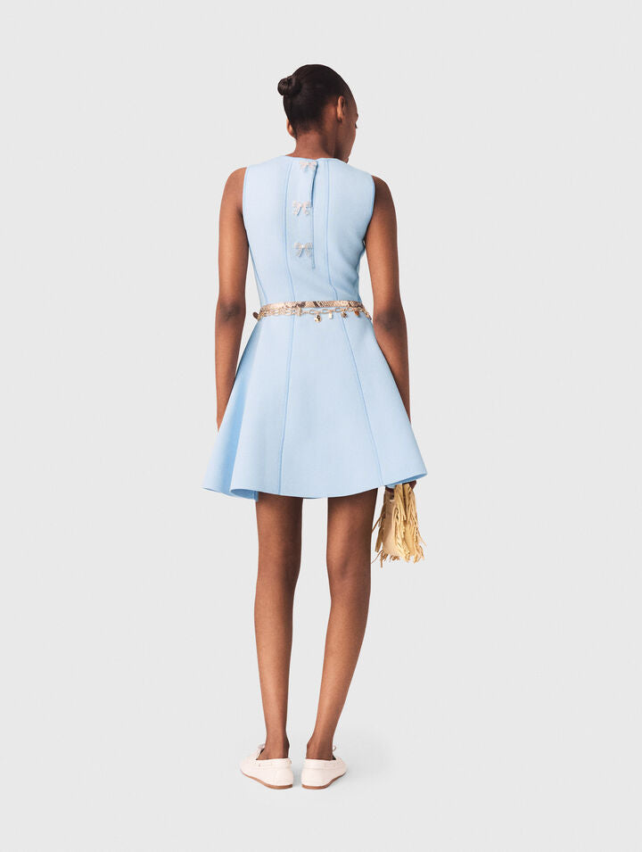 Skater dress with jewelled bows - Blue Sky - View 2