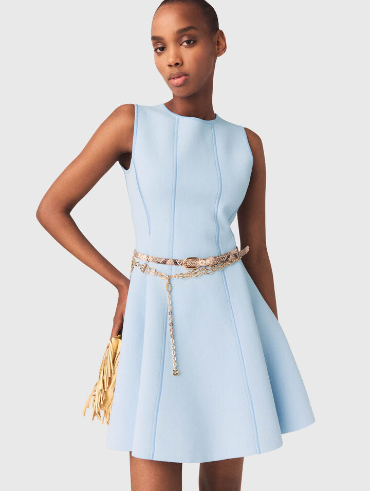 Skater dress with jewelled bows - Blue Sky - View 3