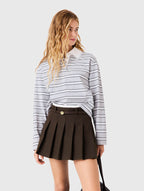 Rhinestone tailored skort - Brown - View 4