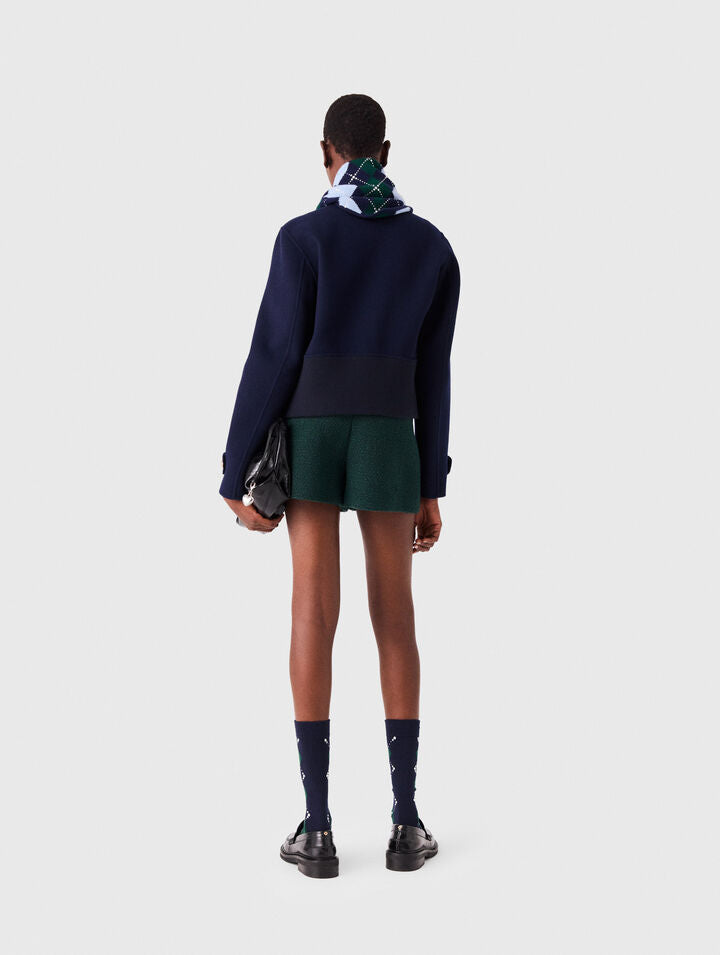 Tweed shorts - Bottle Green - View 2