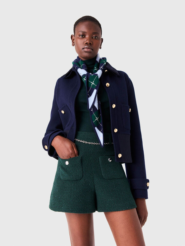 Tweed shorts - Bottle Green - View 3